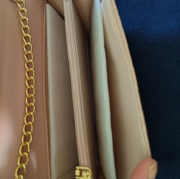 NWT Michael Kors Gold and Cream Women's Bag 11"L X 10"H. - Picture 5 of 7